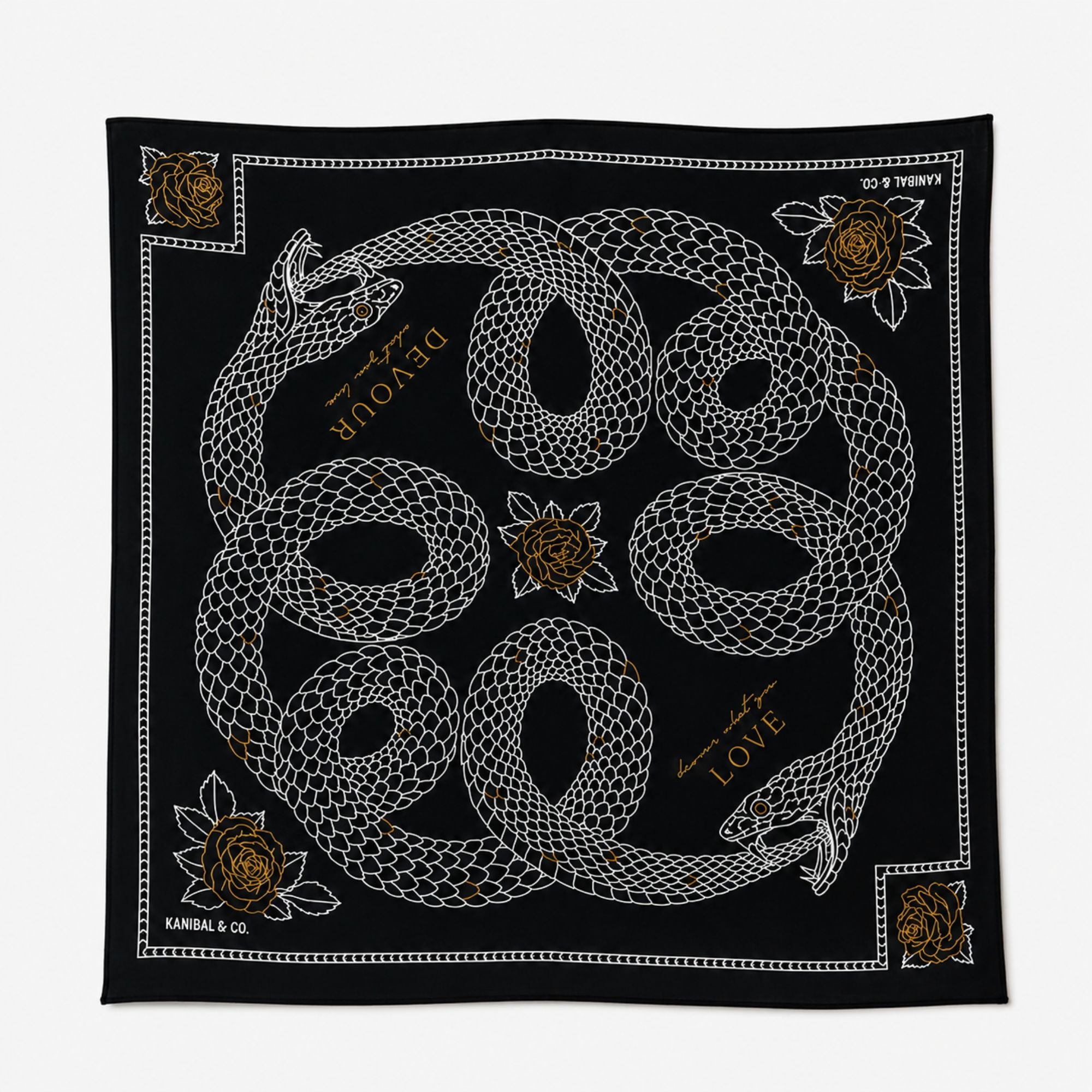 1980s〜 COBRA Bandana MADE IN USA Devour Snake Bandana - Unique Style for Every Adventure Kanibal & Co.