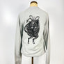 Kanibal & Co gray raglan crewneck sweatshirt with black graphic goat design on back
