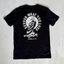 Kanibal & Co. black devour what you love shirt with vulture and skull graphic design on back