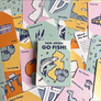 Jersey Collective New Jersey Go Fish game featuring illustrated cards with local landmarks and icons