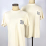 Kanibal & Co. Nice Place Jersey City shirt in cream with front pocket and printed text