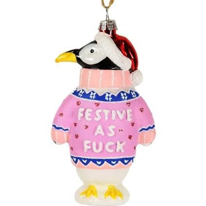 Ornament: Festive Sweater Penguin
