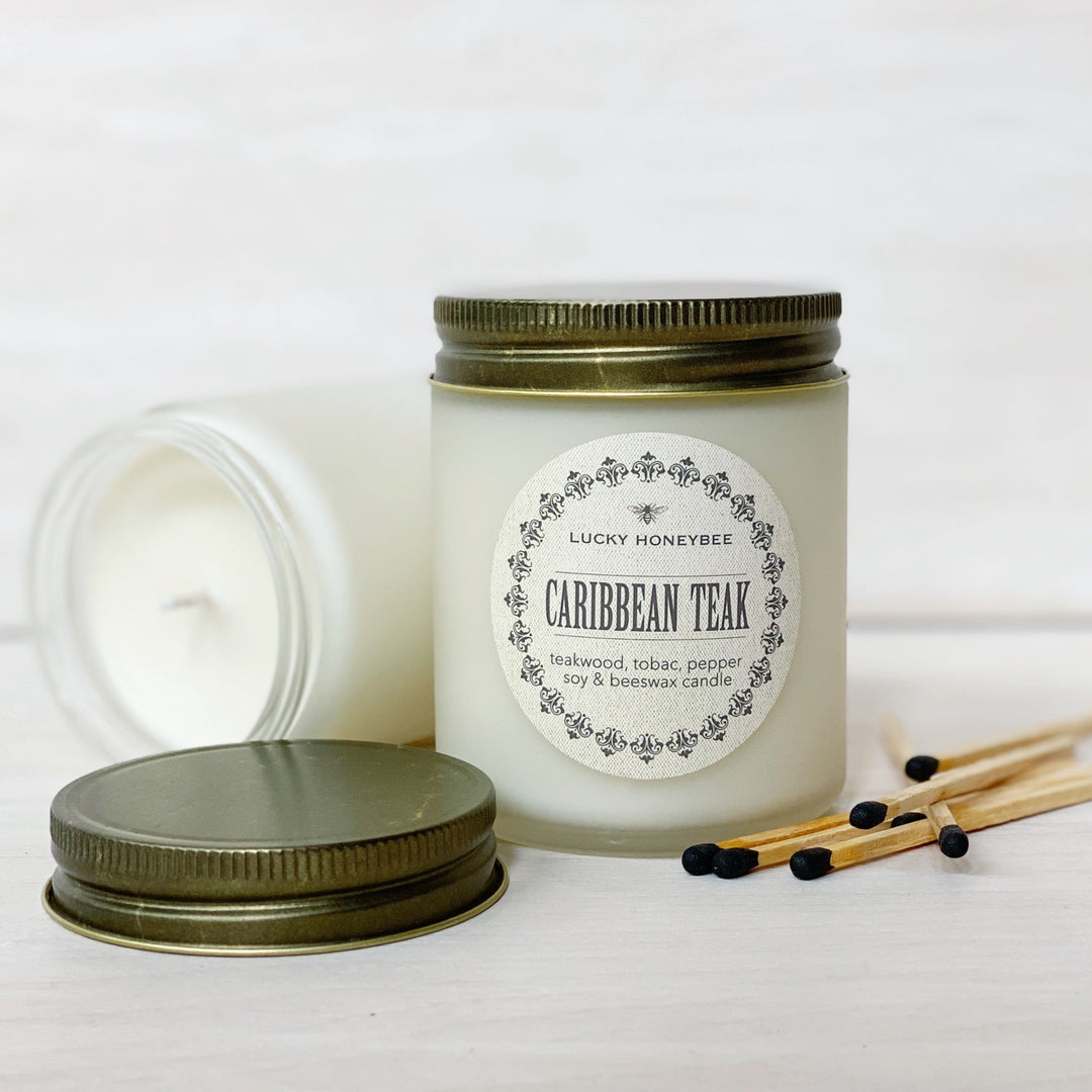 Candle: Caribbean Teak, Lucky HoneyBee