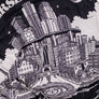 Kanibal & Co. custom Jersey City blanket with detailed city skyline and Holland Tunnel design