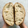 Close-up of freshly baked sourdough bread from DIY sourdough bread kit by Farm Steady Brooklyn Brew Shop