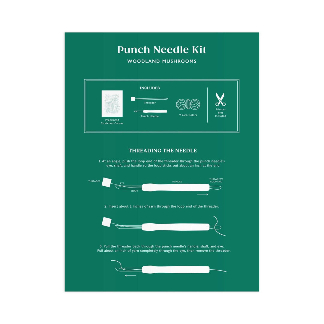 Punch Needle Kit: Woodland Mushrooms