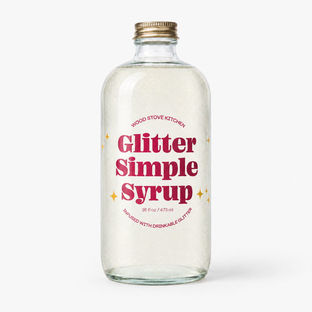 Glitter Simple Syrup: 16 fl oz with Edible Glitter