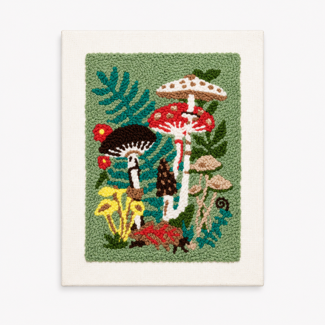 Punch Needle Kit: Woodland Mushrooms
