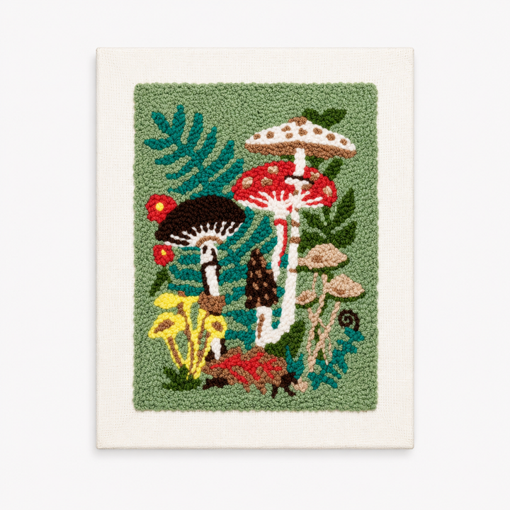 Punch Needle Kit: Woodland Mushrooms