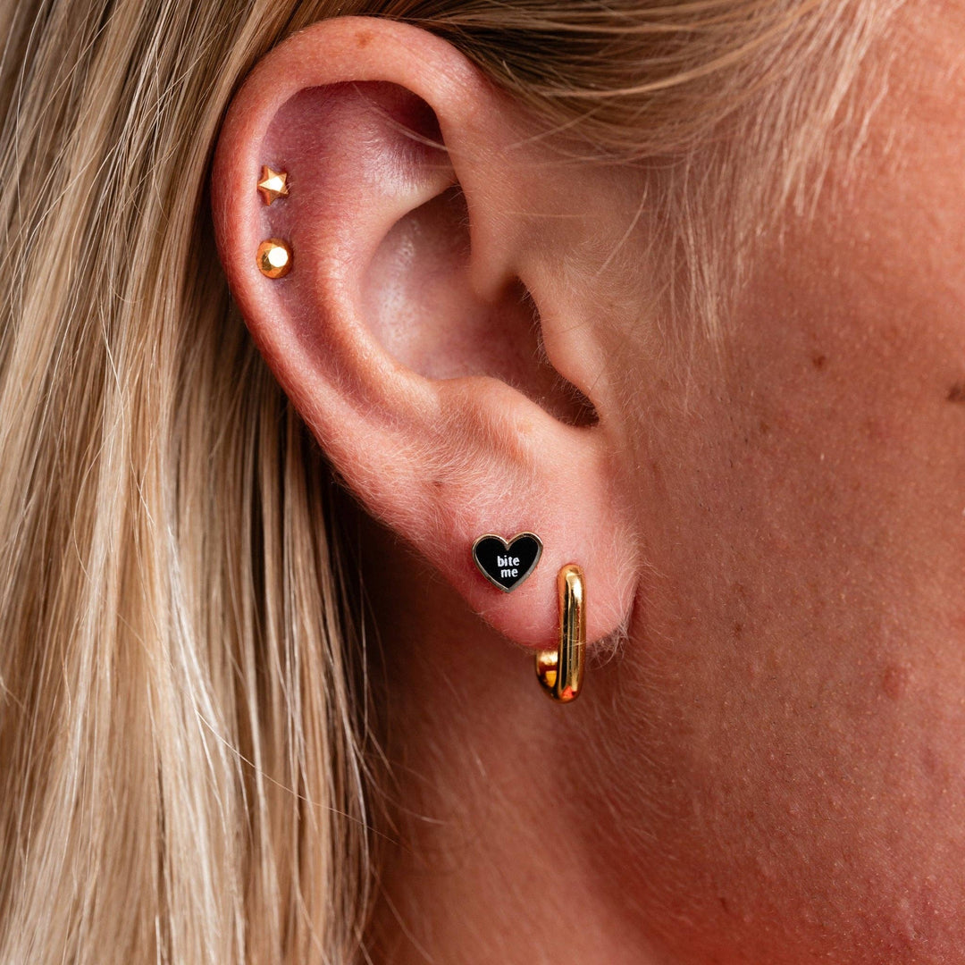 Stud Earrings: Bite Me