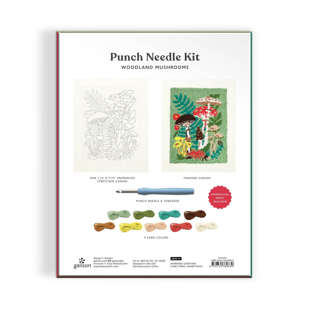 Punch Needle Kit: Woodland Mushrooms