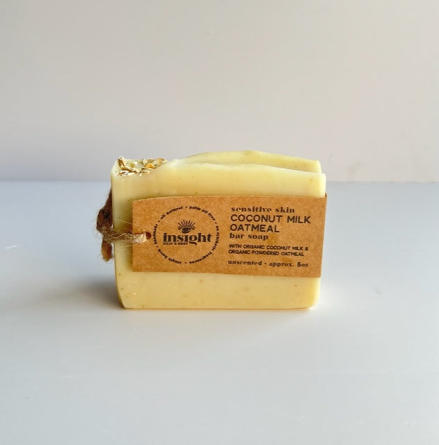 oatmeal bar soap with cardstock packaging
