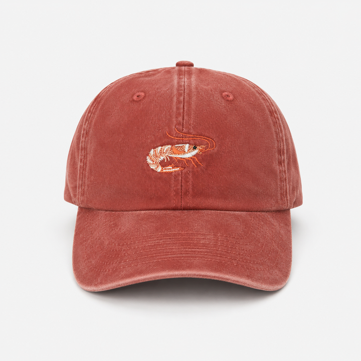 Embroidered Hat: Shrimp