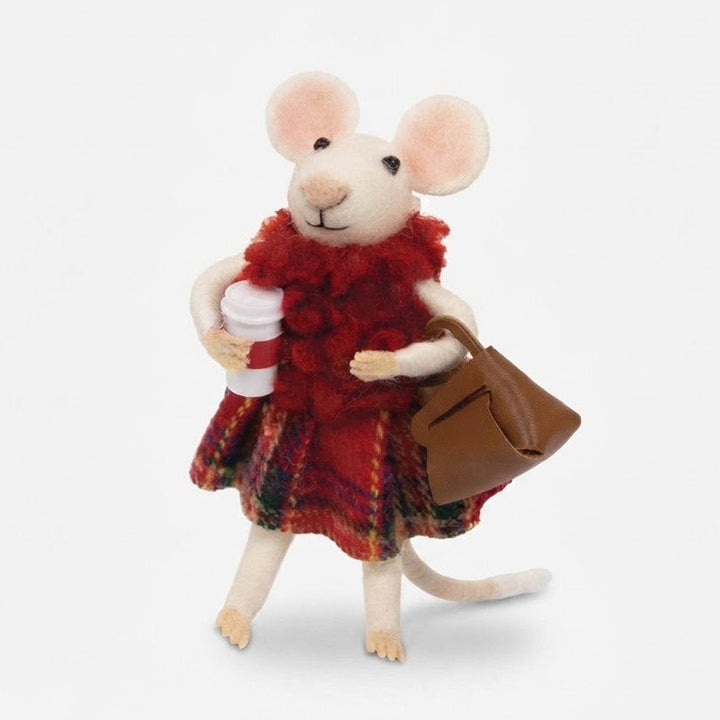 Ornament: Festive Fashion Coffee Mouse