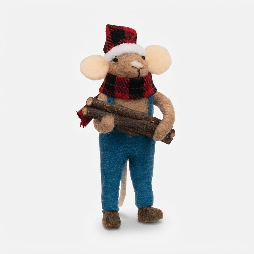 Ornament: Lumberjack Mouse