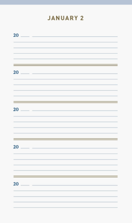 Journal : One Line A Day