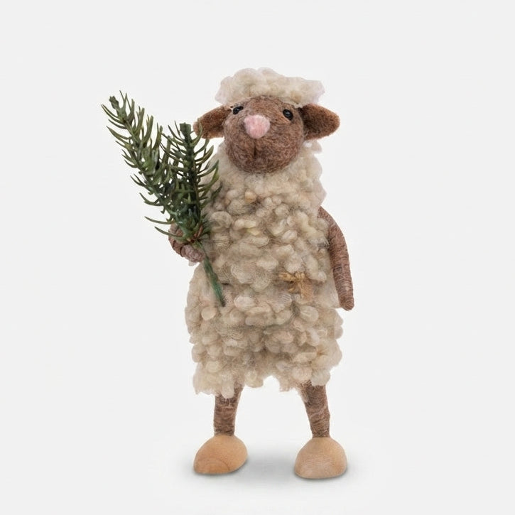 Ornament: Sheep w Sprig