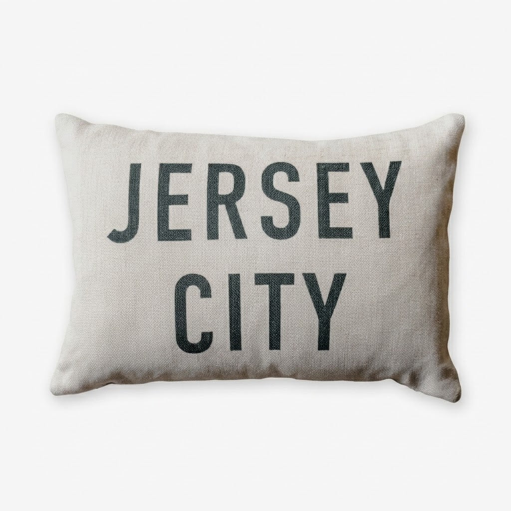 Throw Pillow: Jersey City, 12x18