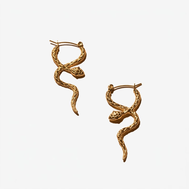 Earrings: Coil Hoops - 18K Gold Plated