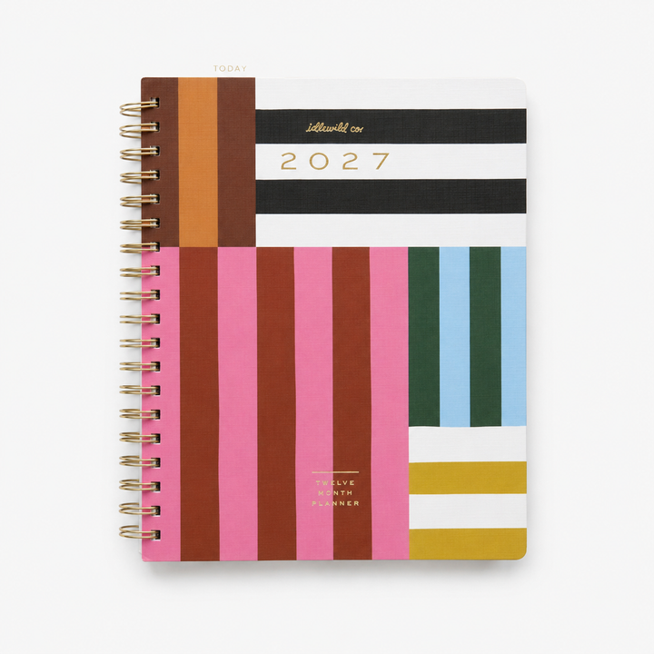 2027 Large Format Planner: Cabana Stripe