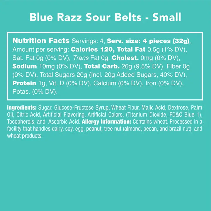 Candy Club: Blue Razz Sour Belts
