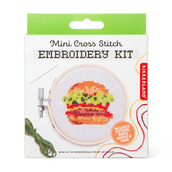 Craft Kit: Burger Mini Cross Stitch