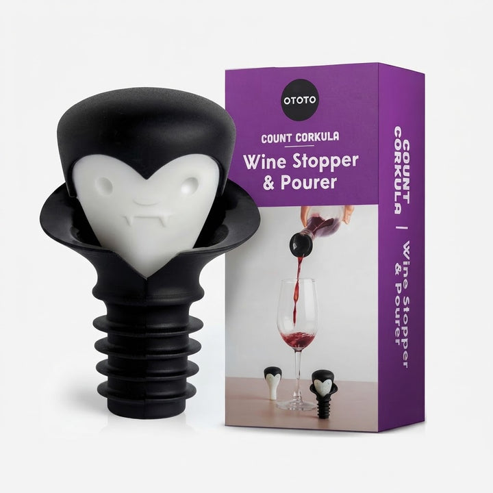 Wine Stopper & Pourer: Count Corkula