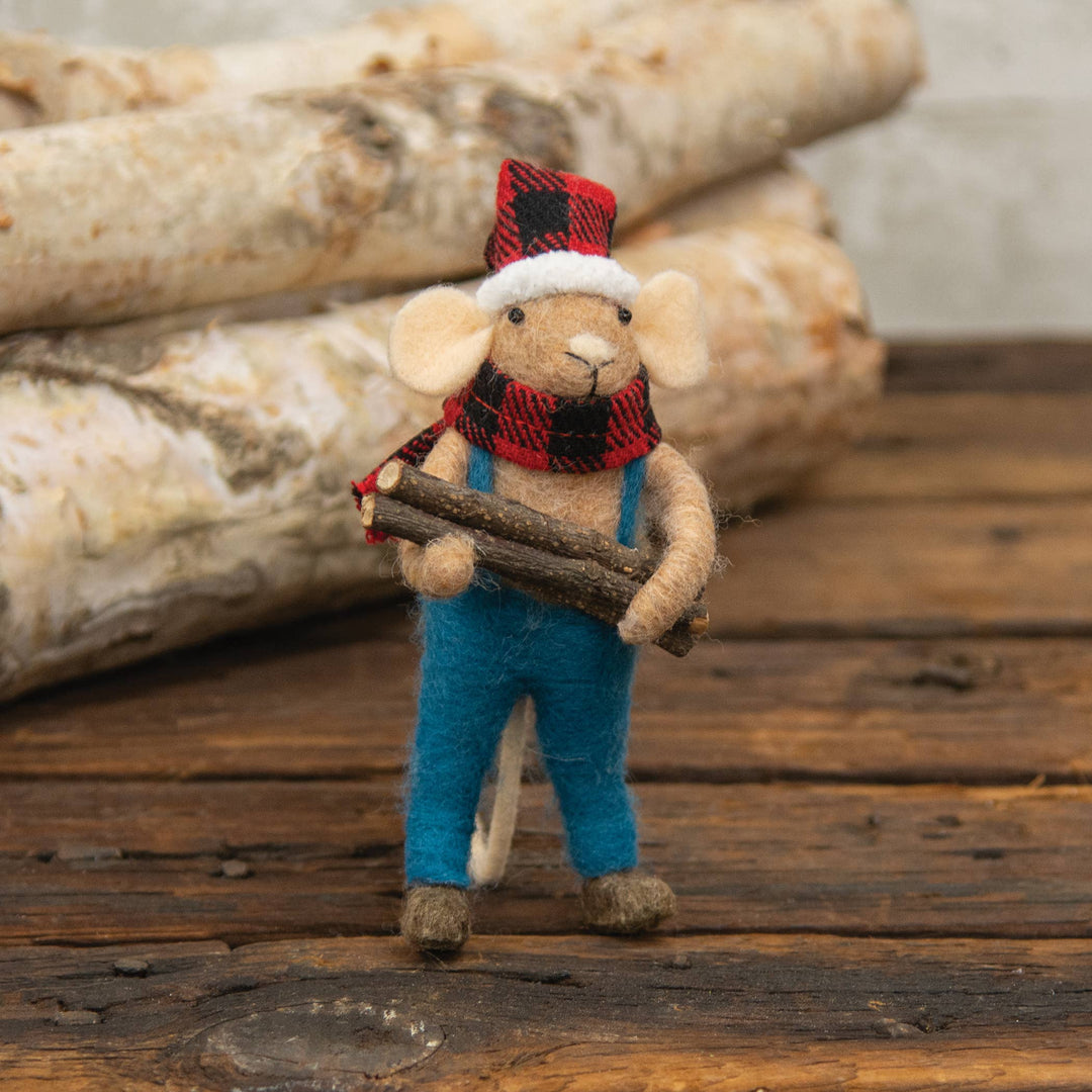 Ornament: Lumberjack Mouse