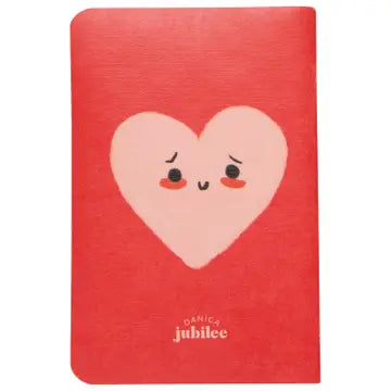 Danica heart notebooks set featuring a cute heart design with a smiling face