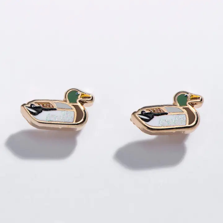 Earrings: Duck Studs