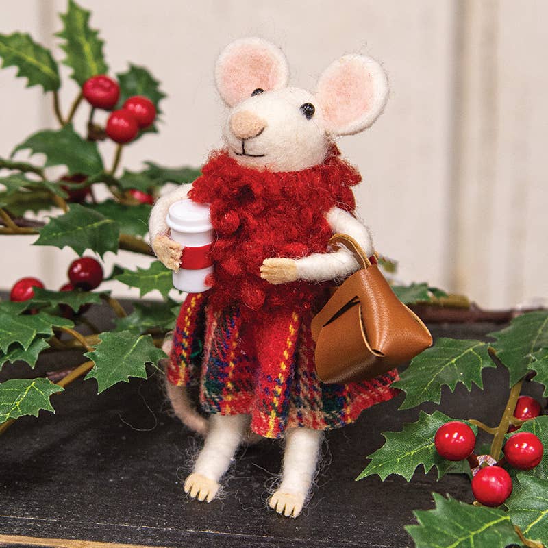 Ornament: Festive Fashion Coffee Mouse
