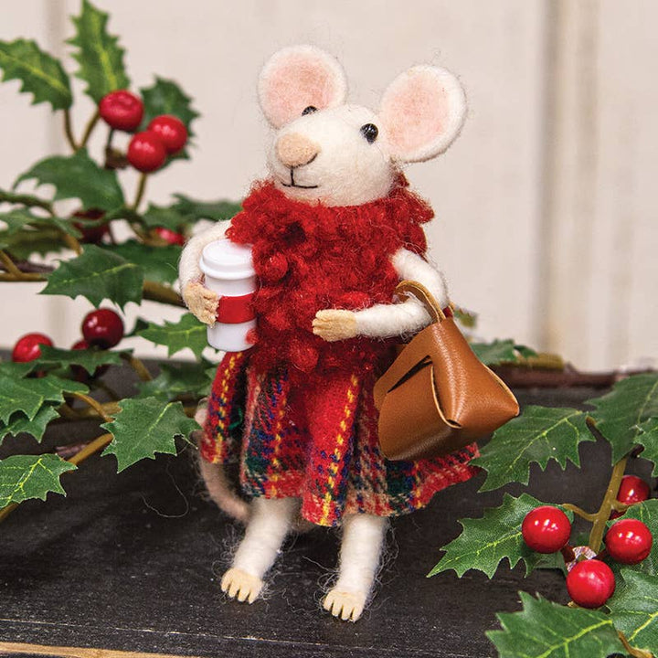 Ornament: Festive Fashion Coffee Mouse