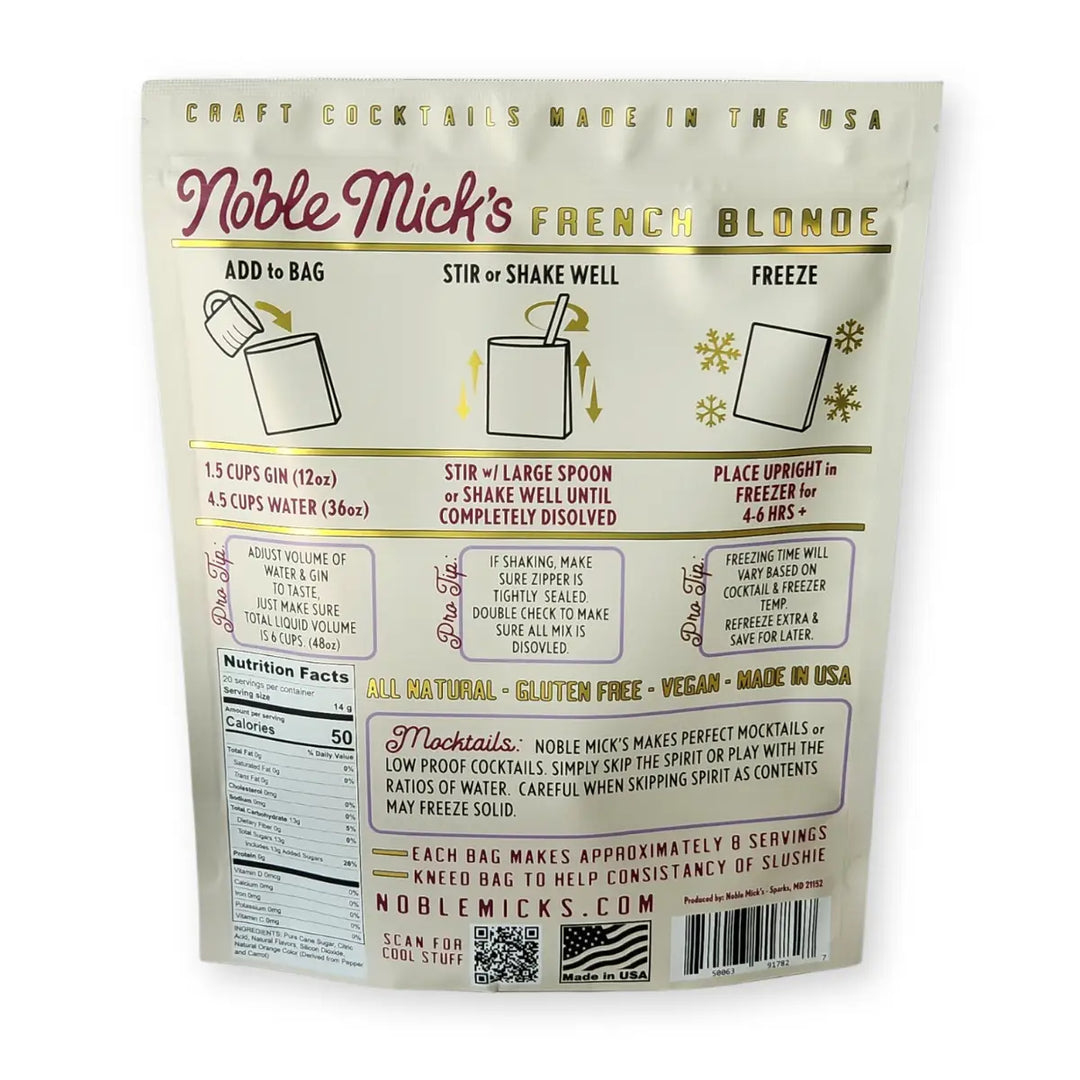 Frozen Cocktail Mix: French Blonde