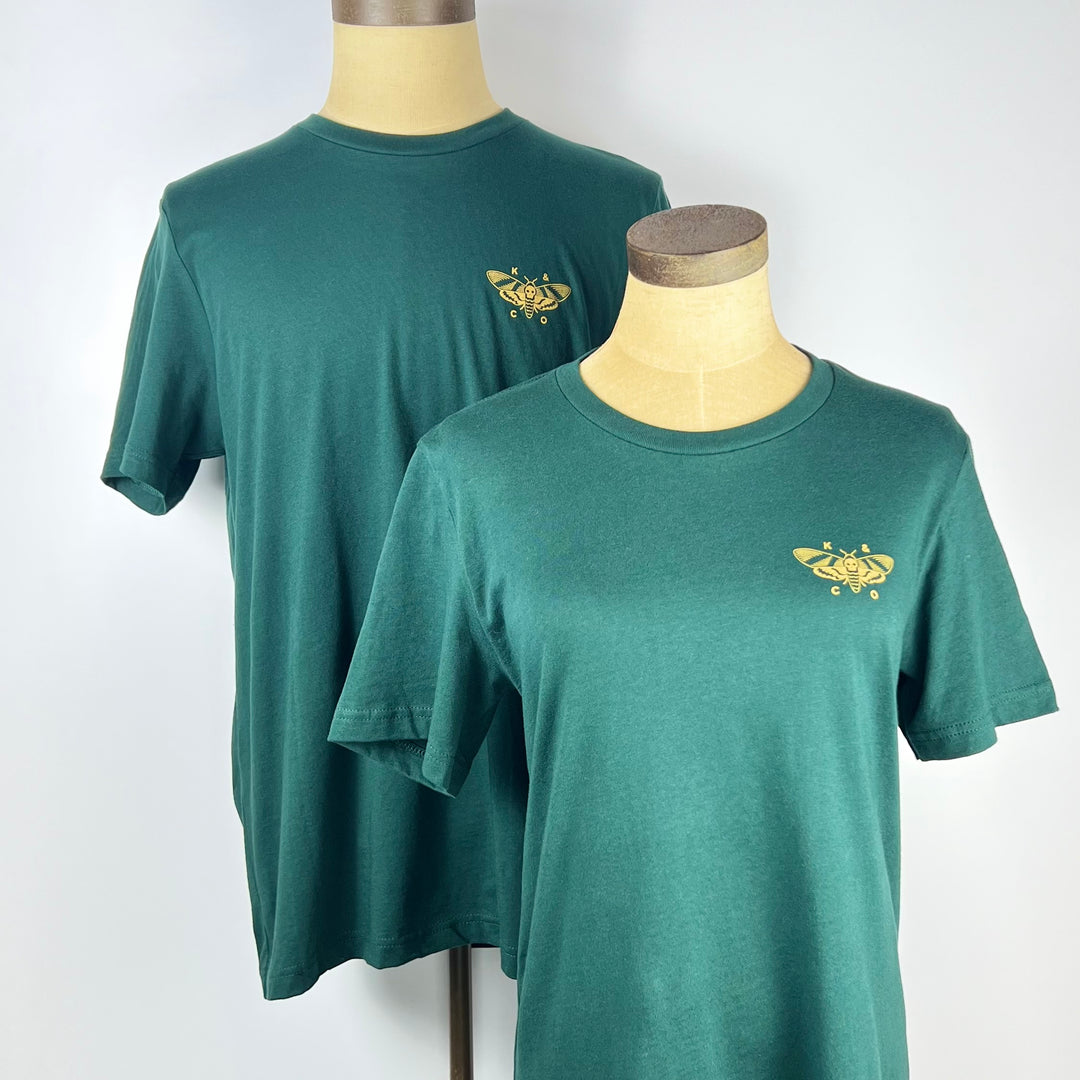 Kanibal & Co. Garden State t-shirt in green with a bee logo for casual wear
