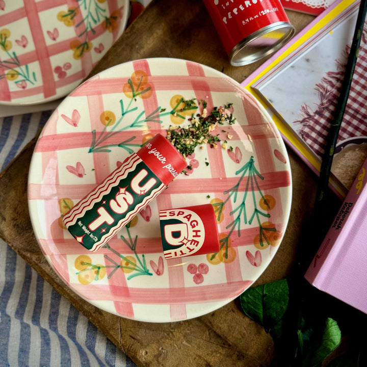 K + CO Gift Set featuring colorful plates and unique accessories for the perfect date night gift set