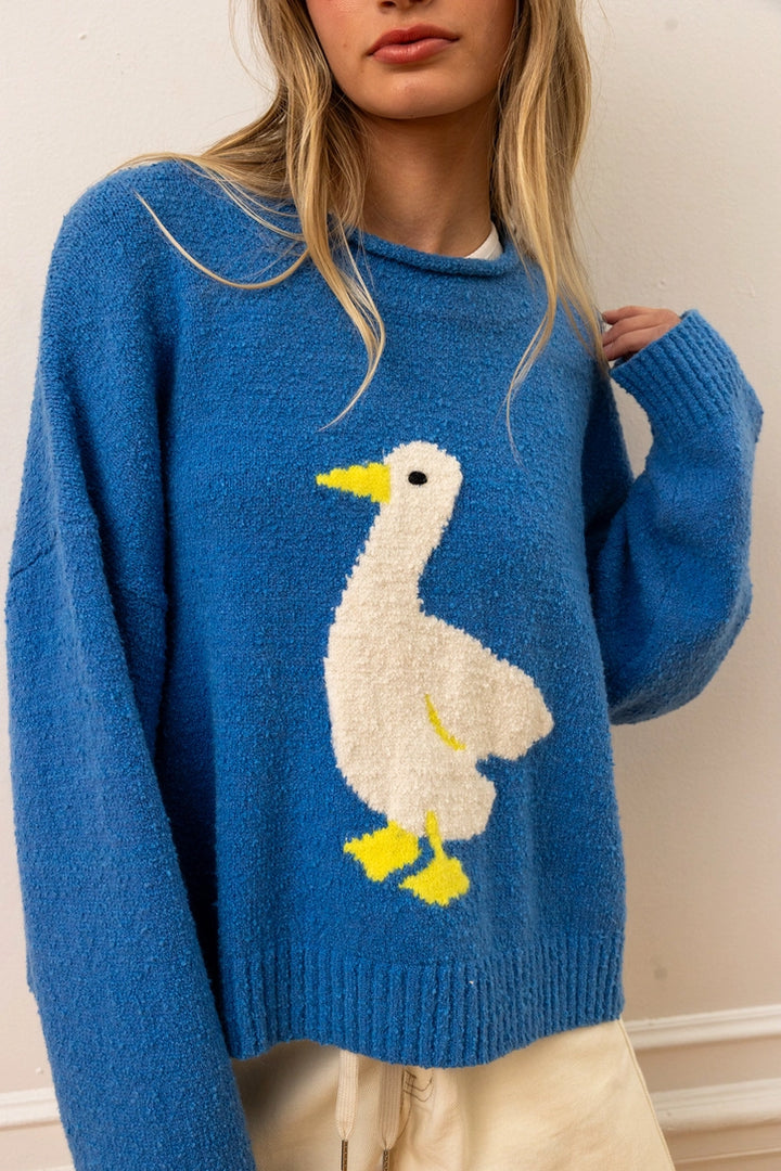 Sweater: Goose Intarsia