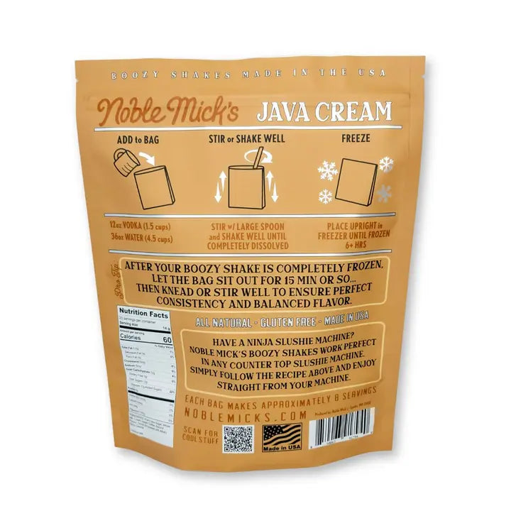 Boozy Shake Mix: Java Cream