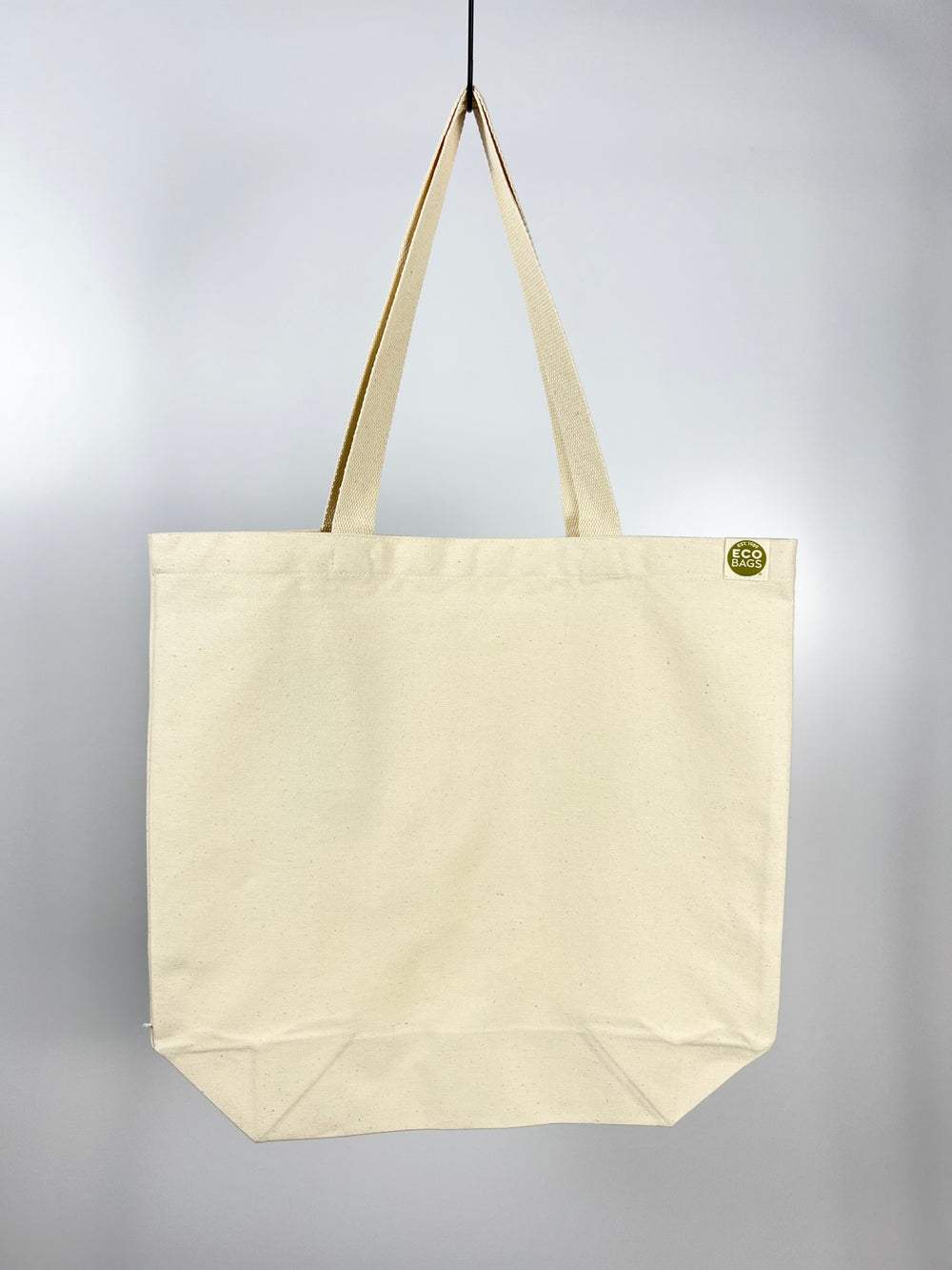Morado Designs eco-friendly beige Jersey City tote bag with long handles and durable fabric