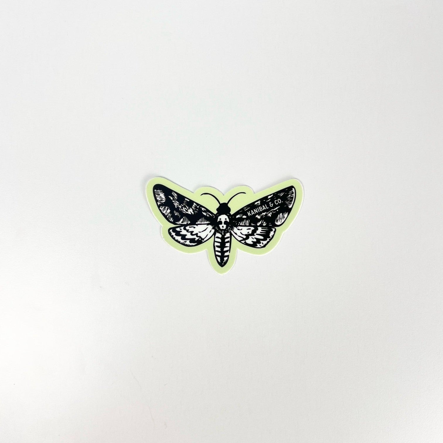 Moth Sticker with Unique Skull Design by Kanibal & Co. | Kanibal & Co.