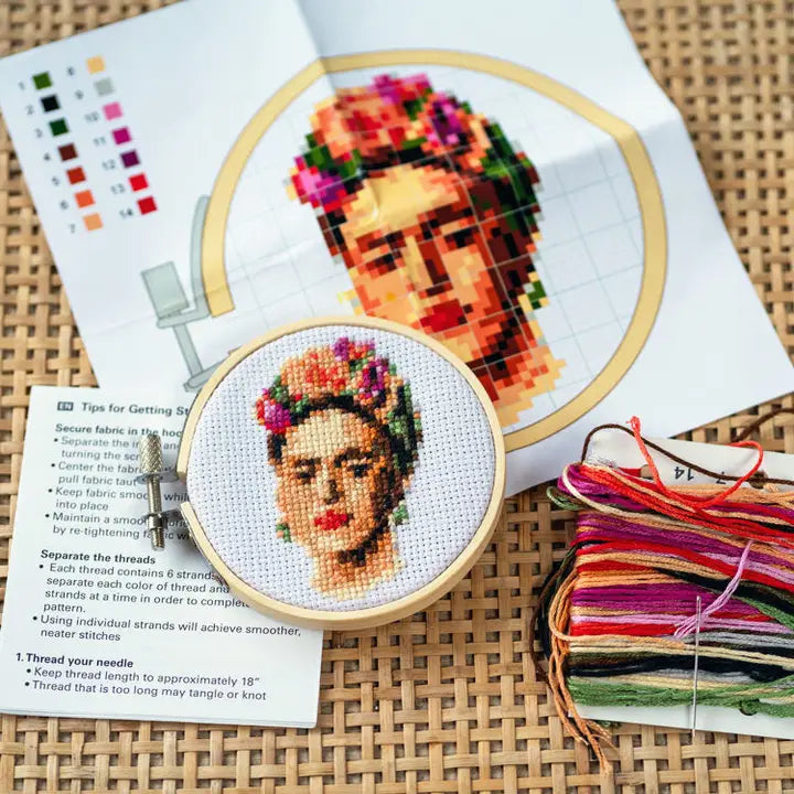 Craft Kit: Frida Mini Cross Stitch