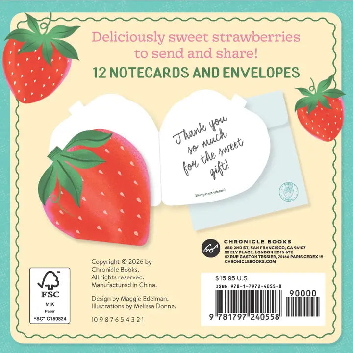 Notecards: Produce Strawberry