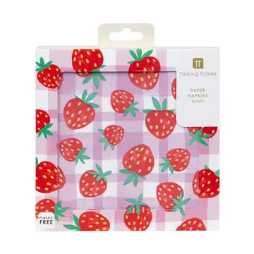 Napkins: Strawberry, 20PK