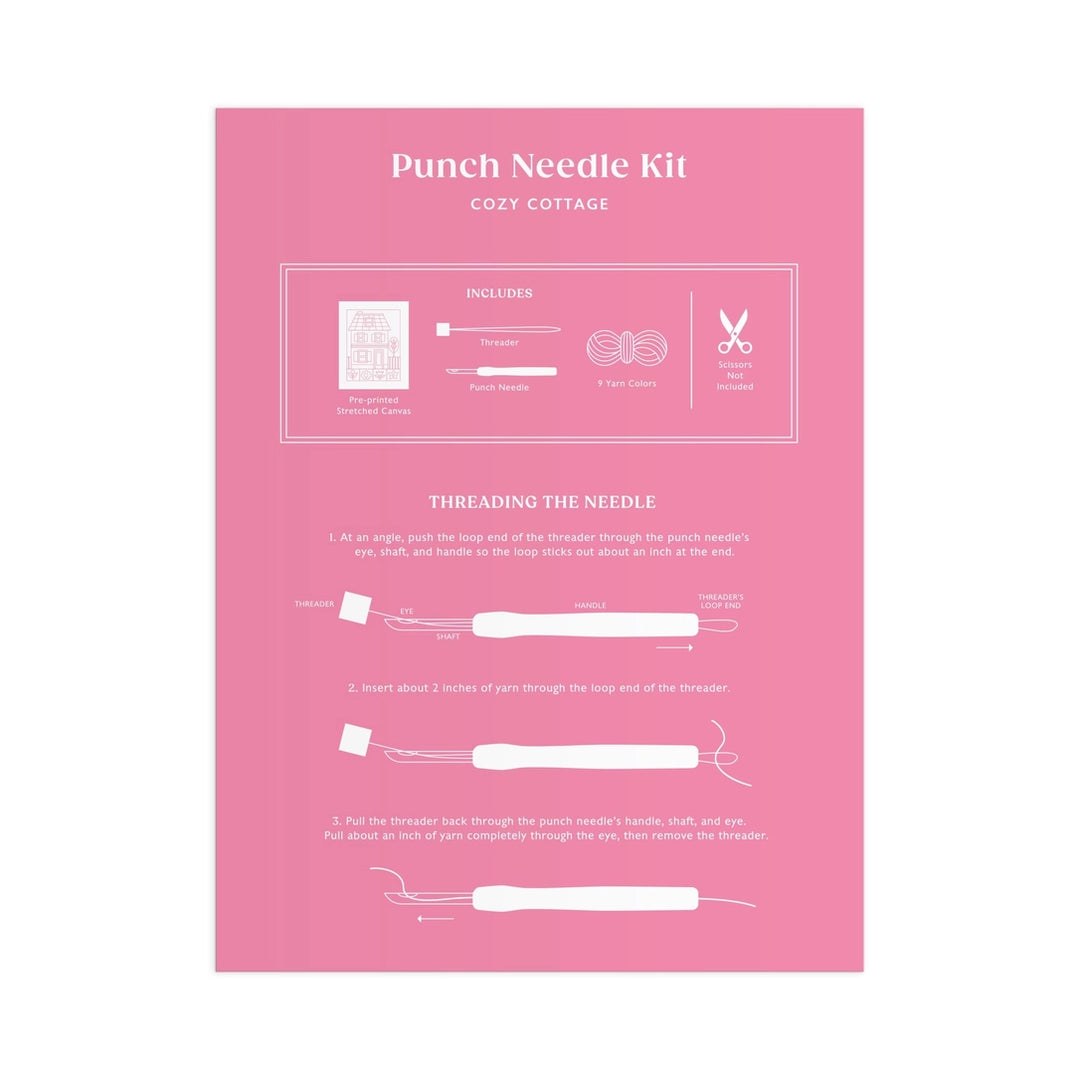 Punch Needle Kit: Cozy Cottage