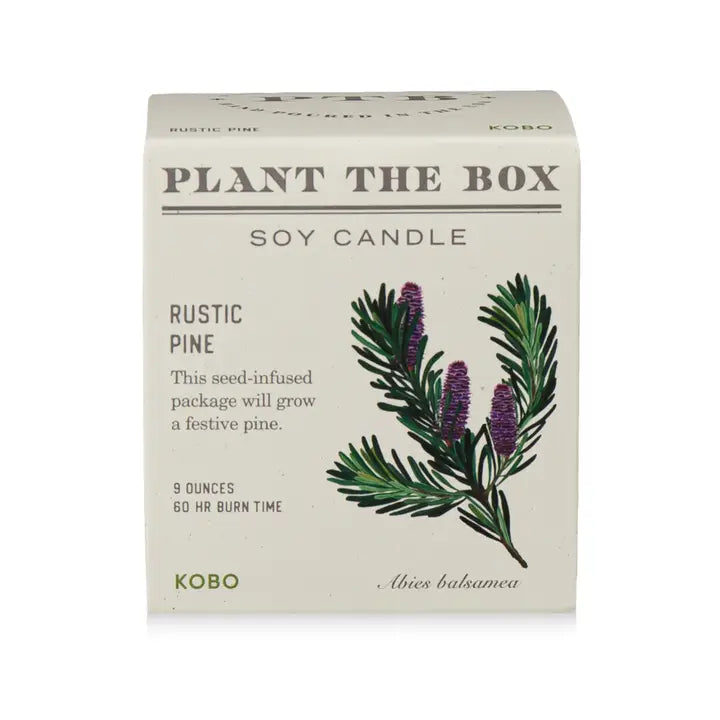 Candle: Rustic Pine, Plant the Box Collection