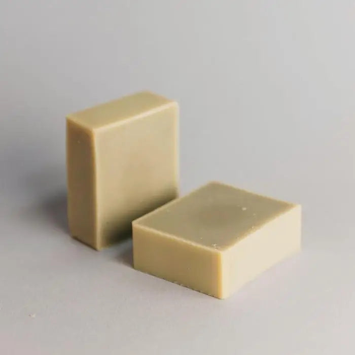 Slow North eucalyptus lavender bar soap in a natural beige color, perfect for soothing skin