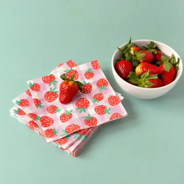 Napkins: Strawberry, 20PK