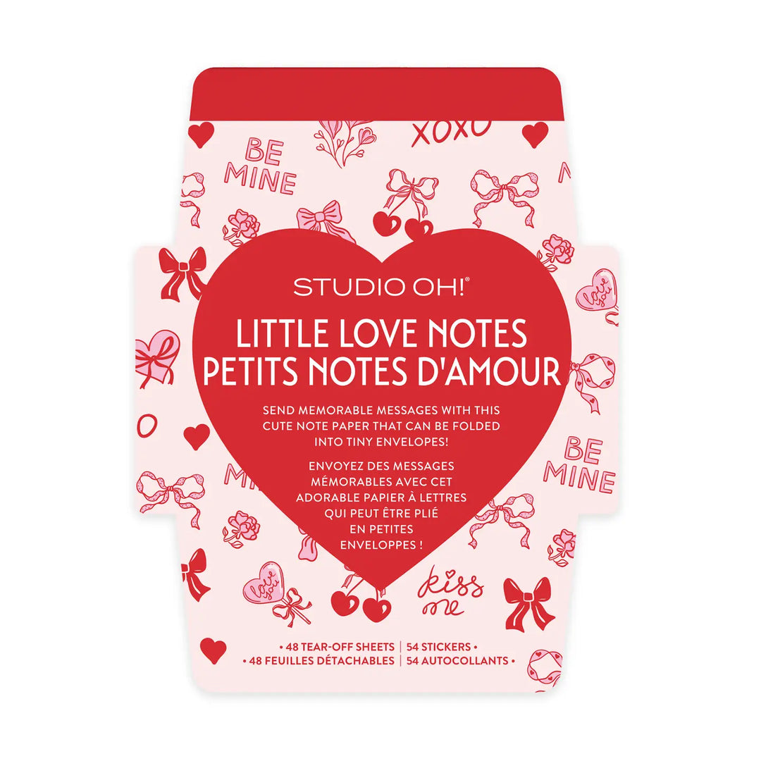 Studio Oh! mini love notes set with 48 tear-off sheets and 54 stickers for heartfelt messages