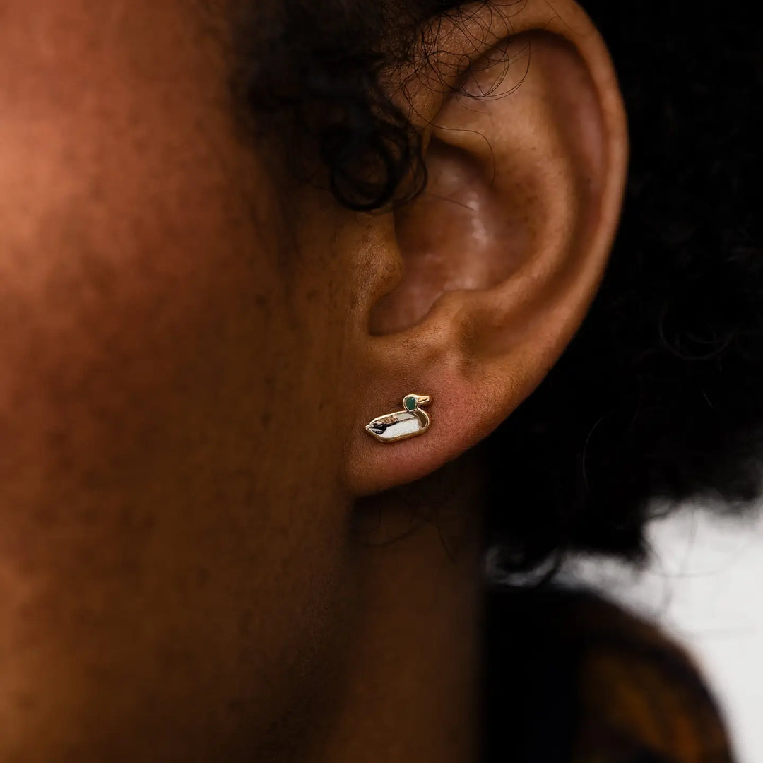 Earrings: Duck Studs