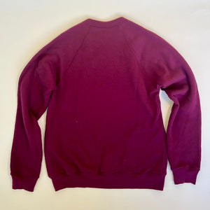 Kanibal & Co. Summit New Jersey sweatshirt in solid dark purple shown from the back with long sleeves