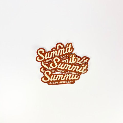 Kanibal & Co Summit NJ sticker in vintage style with brown and cream colors for home decor